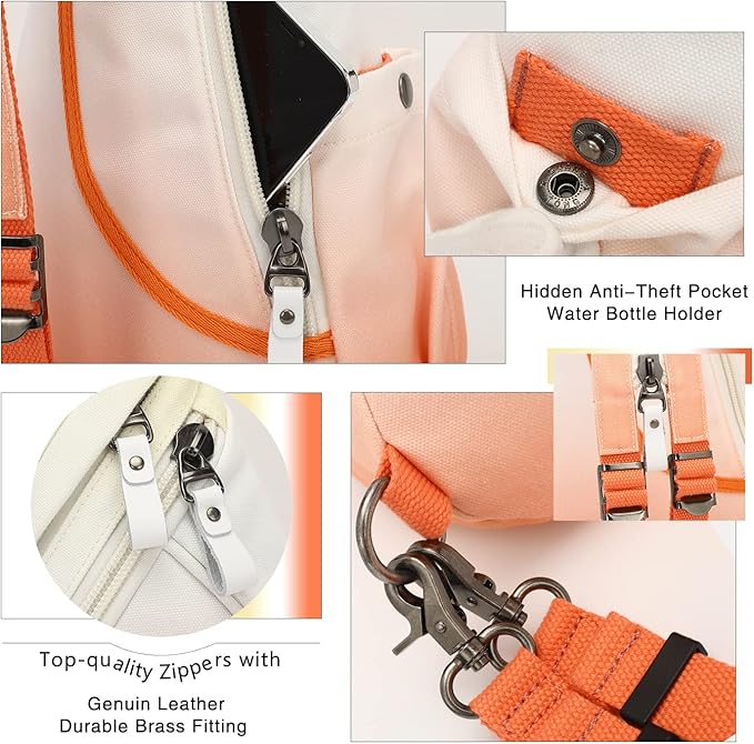 KL928 Canvas Sling Bag - Small Crossbody Backpack Shoulder Casual Daypack Rucksack for Men Women