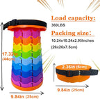 Jakuva Retractable Folding Camping Stool, Collapsible Telescoping Stool Portable Stool with Max Load 360lbs for Adults for Indoor Outdoor Fishing Hiking Gardening Travel, Orange