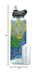 Epic Water Filters Nalgene OG Water Bottle with Filter, USA Made, BPA Free, Removes 99.99% Tap Water Contaminants, Forever Chemicals, IOC Art, 48 oz