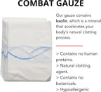 First Aid Advanced Quick Clotting Combat Gauze - Flexible Hemostatic Gauze - to Stop The Bleed kit Faster Wound Packing with Quick Clotting Medical Gauze - Survival Kit Supplies - 3" x 12.5'