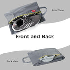 pack all Plus-Sized Shoe Bag for Travel, Water-Resistant Shoe Pouch for Gym, Odor-Resistant Soccer Cleats Bag for Sport (Dual Pocket Version)