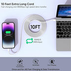 10FT iPhone Fast Charger,[Apple MFi Certified] 2Pack PD Dual Apple Fast Charger USBC Charge Block 10Foot Lightning Cable Cord Quick Charging for iPhone 14/Pro/Pro Max/Plus/13/12/11/XS/XR/X/SE2022/iPad