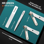 MR.GREEN Portable Manicure Sets Pedicure kits Stainless Steel Nail Clippers Tool Travel Grooming Case Nail Scissors Gift Box (Mr-6101)