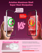 Kesguar Magnetic Portable Charger, 10000mAh 22.5W PD Super Fast Charging Wireless Power Bank. Ultra-Strong Magnet, USB C in&Out Battery Pack for Magsafe, iPhone 17/16/15/13/12 Pro Series, Pink