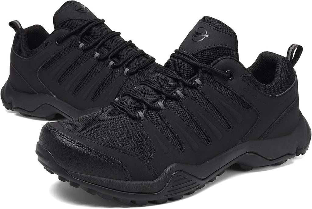 Grand Attack Men's Waterproof Hiking Shoes Lightweight Approach Trekking Comfortable Backpacking Boots Non Slip Work Shoes Outdoor Camping Travel Sneakers