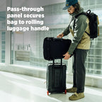 Topo Designs Global Travel Bag – 30L or 40L - Carry-On Compliant Most Airlines, Durable Travel Duffel Bag, Clam Shell Main Pocket, Laptop Sleeve, Backpack, Luggage (30L / Navy/Sahara)
