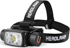 Headlamp Rechargeable, 2000 Lumen Super Bright LED Head Lamps with Red Light, 6 Modes Motion Sensor Magnetic Headband Flashlight, 4000 mAh Battery Powered Adjustable Head Lights for Adults Outdoor