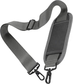 Taygeer Crossbody Strap Replacement, Universal Duffle Messenger Shoulder Bag Strap Detachable Padded Adjustable Belt with Metal Hook Clip for Briefcase Carrier Satchel Laptop Case Duffle Bag, Grey