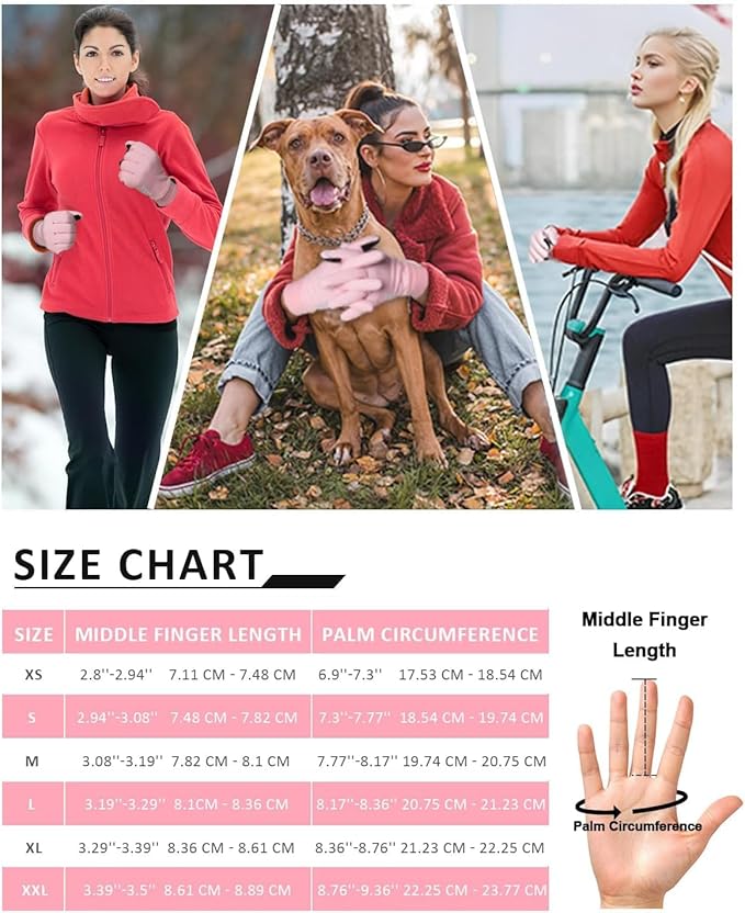 RIGWARL Upgraded Plush Gloves for Cold Weather, Women Men Winter Gloves for Late Fall and Early Winter, Warm Running Gifts