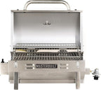 Masterbuilt Portable Propane Gas Grill with Folding Legs, Chrome-Coated Warming Rack and 288 Cooking Square Inches in Stainless Steel, Model MB20030819