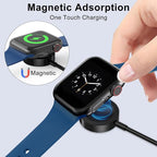 2Pack 5ft/1.5m for Apple Watch Charger USB Magnetic Wireless Fast iWatch Charger Portable Compatible with iWatch Ultra/Series 9/8/7/6/SE/SE2/5/4/3/2/1-[Black]