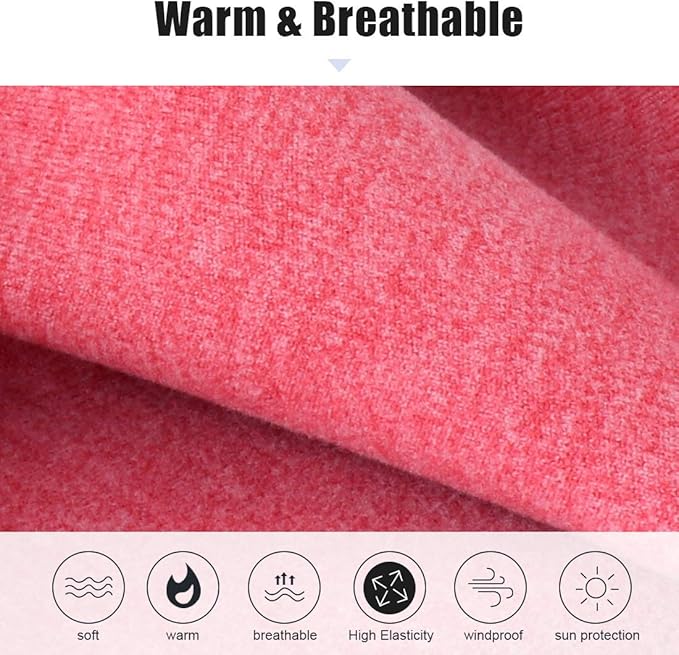 KGC 2 Pack Winter Neck Warmer Gaiter Fleece Windproof Face Mask Cover Cold Weather Scarf for Men & Women