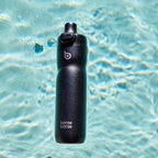 BOTTLE BOTTLE Insulated Water Bottle 24 oz with Handle and Flip Tops Lids Stainless Steel Water Bottle Push Button Lid Leak proof Portable for Running Travel Sports Hiking black