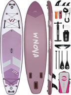 11'6"x35" Extra Wide Stand Up Paddle Board Inflatable for All Levels, 430LBS Capacity SUP Paddleboard with Complete Accessories, Double Acton Pump, Blow Up Paddle Board for Family