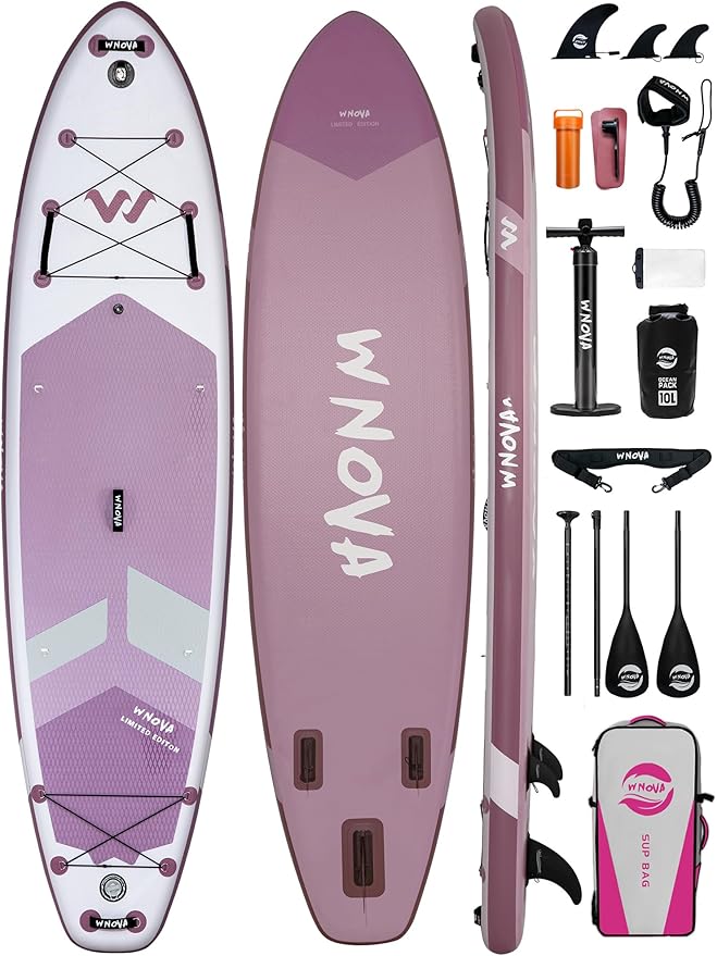 11'6"x35" Extra Wide Stand Up Paddle Board Inflatable for All Levels, 430LBS Capacity SUP Paddleboard with Complete Accessories, Double Acton Pump, Blow Up Paddle Board for Family