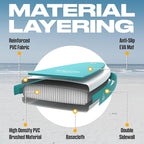 11'6"x35"x6" Wood Grain Stand Up Paddle Board Inflatable, Portable SUP Paddleboard with Complete Accessories, Camera Mount and 10L Dry Bag,Extra Wide Blow Up Paddle Board for Adults Youth Family