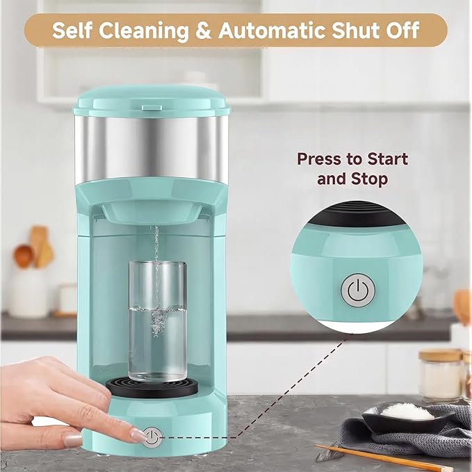 Single Serve Coffee Maker, 2 in 1 Brewer for K Pod & Ground Coffee, 90s Rapid Brew 6 to 14oz Capacities with Auto Shut Off, Small Compact Design for Home Office Travel Camping(Green)