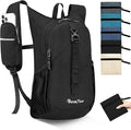 Seektop 15L Small Hiking Backpack for Women Men, Lightweight Hiking Packable Daypack with Phone Pocket for Travel Camping (Black, 15L)