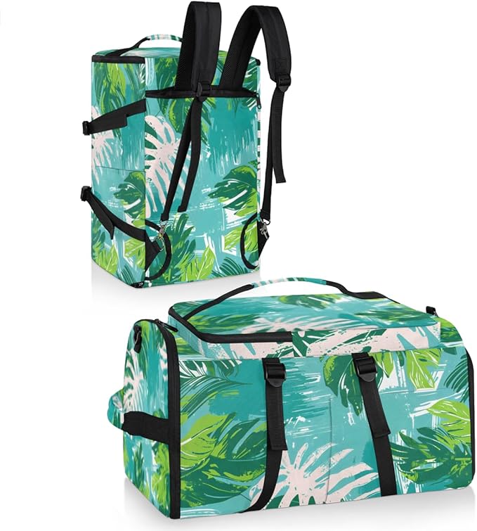 Gym Bag for Men Women with Shoes Compartment Duffle Bag for travel Hiking Waterproof Backpack Fitness Workout(Leaf)