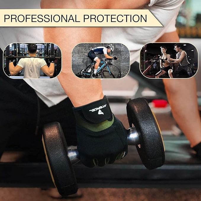 ATERCEL Workout Gloves for Men and Women, Exercise Gloves for Weight Lifting, Cycling, Gym, Training, Breathable and Snug fit