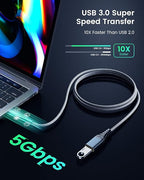 ANDTOBO USB Extension Cable 16ft, USB 3.0 Type A Male to Female Extender Cables High-Speed Data Transfer 5Gbps Compatible with Gamepad, Printer, Webcam, USB Keyboard, Flash Drive, Hard Drive
