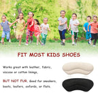 Dr. Foot’s Heel Grips for Kids and Women, Self-Adhesive Heel Cushion Inserts for Girls and Boys Prevent Heel Slipping, Rubbing, Blisters, Foot Pain - 4pairs (Beige+Black)