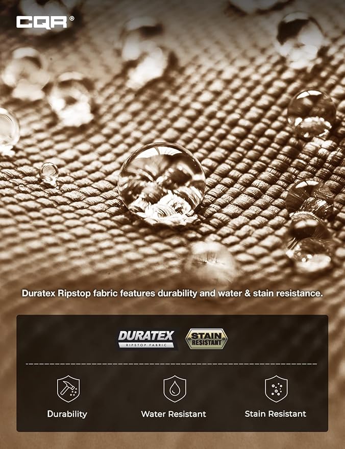 CQR Men's Tactical Pants, Water Resistant Ripstop Cargo Pants, Lightweight EDC Work Hiking Pants, Outdoor Apparel