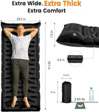 Camping Sleeping Pad,5.9 Inch Thick Camping Mat with Built in Pillow and Foot Pump,Self Inflating Sleeping Pad Ultralight for Camping Backpacking Tent（Green