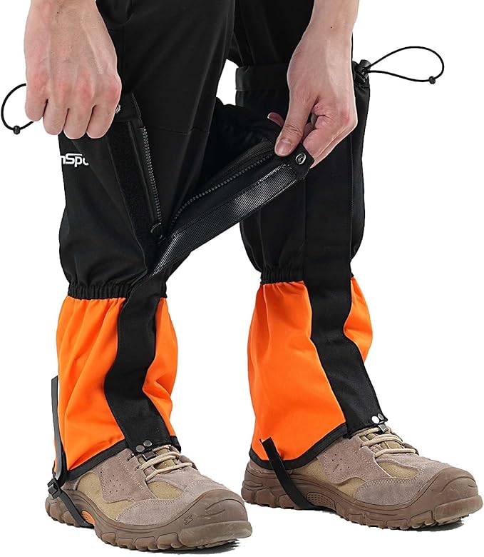 Waterproof Leg Gaiters for Men Women, Adjustable Snow Boot Gators for Hiking, Skiing, Hunting, Outdoor Adventures