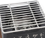 Hapivida Portable BBQ Grill, Stylish Multi-Functional Fast Heating Mini Grill with Even Heat Distribution, 16.5x14.5cm, Compact Outdoor Cooking Stove for Family Gatherings and Outdoor Adventures