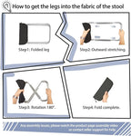 13-inch Lightweight Aluminum Folding Stool - Portable Compact Camping Stool Supports 300lbs, Handbag Style Carry - Ideal for Camping, Fishing, Backpacking, Outdoor, Travel