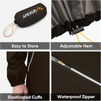 APEXUP Packable Rain Jacket Men with Reflective Zipper, Lightweight Waterproof Raincoat, Mens Rain Jacket for Outdoor Sports