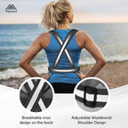 Running Vest Chest Phone Holder for Women Men, Reflective Vest Safety Gear for Dog Walking Cycling - Adjustable Waist/Shoulder