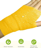 FriCARE Self Adhesive Bandage Wrap, Medical Tape in First Aid Kit, Cohesive Bandages for Wounds Sport Vet, 2 Inches X 5 Yards 16 Rolls, Vivid