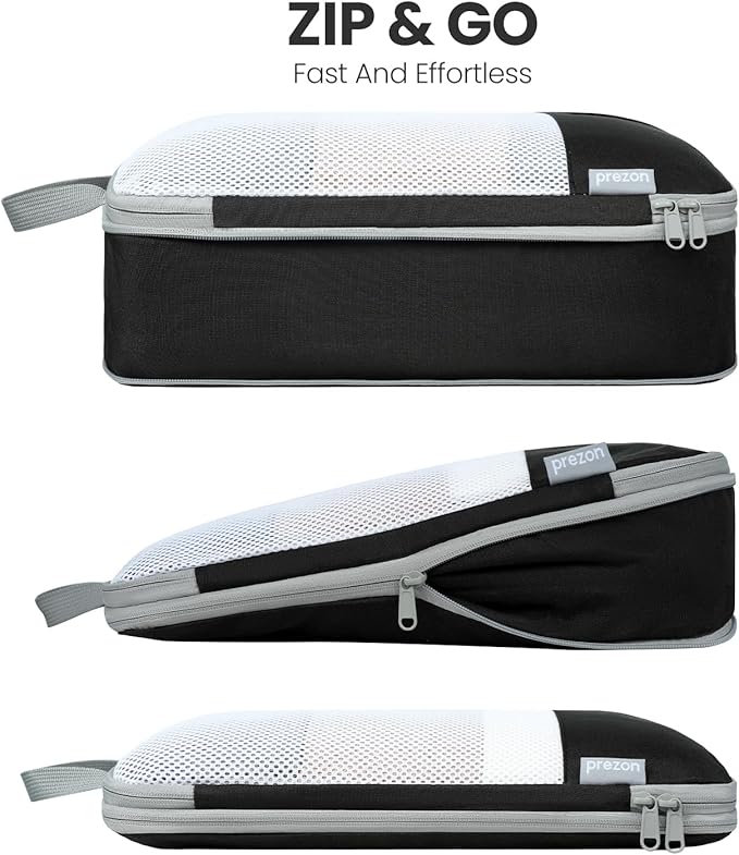 8 Set/6 Set/4 Set Compression Packing Cubes for Travel, Lightweight Vacation Travel Essentials, Travel Accessories for Suitcase Organizer Bags Set, Durable Luggage Organizer