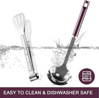 Odoland 8Pcs Camping Cooking Utensils Set for Family & Adults, Kitchen Utensil with Tongs, Scissors, Cutting Board, and Water Resistant Case for Picnic, Hiking, Backpacking, Outdoor Camping