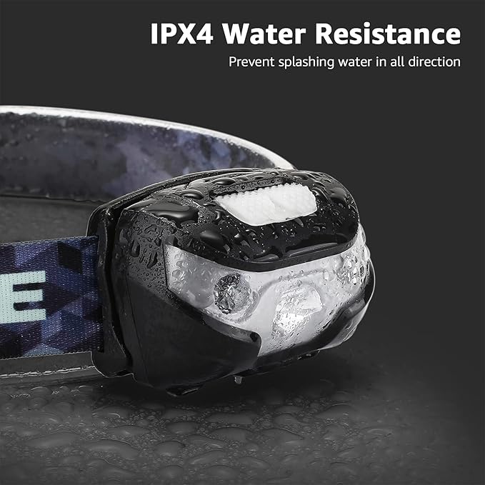 Lepro LED Headlamp Rechargeable 3 Packs - Super Bright Head Lamp with 5 Modes for Camping & Hiking Gear Essentials, IPX4 Waterproof Headlight Flashlight with Red Light, USB Cable Included