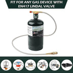 Camping Stove Adapter 1 Lb Propane Small Tank Input EN417 Lindal Valve Output Outdoor Cylinder LPG Canister Adapter for Outdoor Backpack Hiking 2PCS