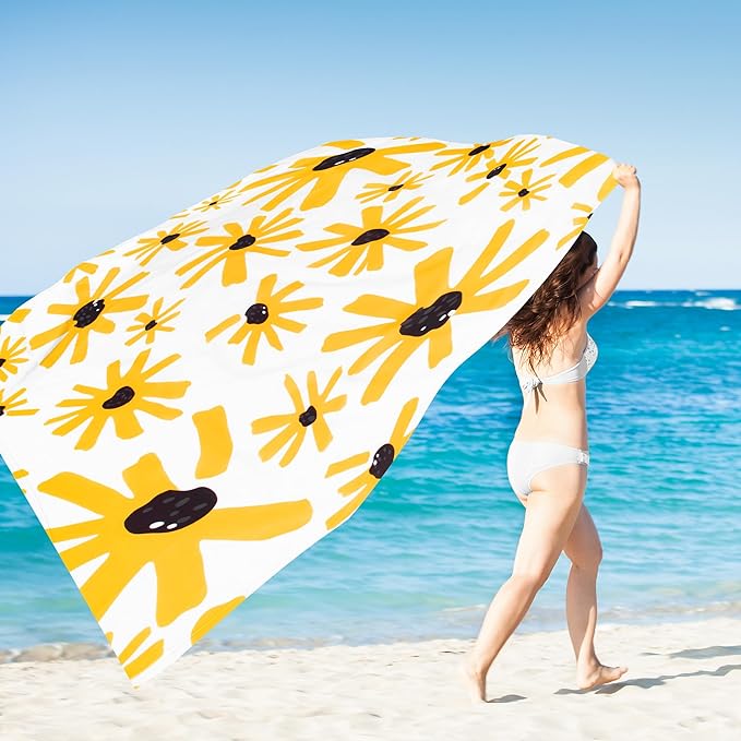 Beach Blanket, Waterproof Sandproof Beach Mat with 4 Stakes & 4 Pockets, 78''×86'' Large Compact Lightweight Sand Free Outdoor Essentials for Beach, Picnic, Travel, Camping