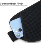 Slim Money Belt for Travel - Anti-Theft Hidden Passport Holder Waist Wallet with Secure Pouch for Cash, Credit Cards & Phone Safe (Small Black)