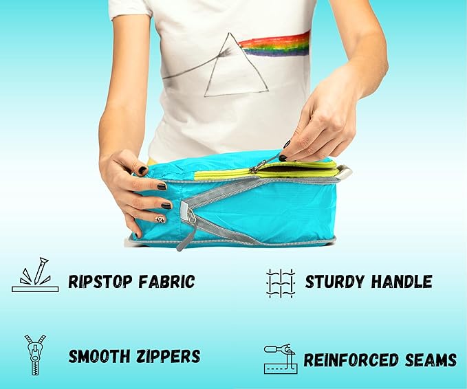 6 Set/3 Set Ultralight Compression Packing Cubes, Suitcase and Backpack Travel Organizer Bags