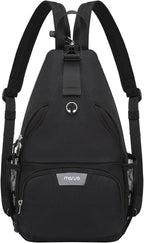 MOSISO Sling Backpack Travel Hiking Daypack, Crossbody Convertible Sling Bag with Front Pocket One Shoulder Chest Bag