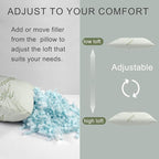 2 Pack Camping Pillows for Sleeping,Shredded Memory Foam Small Travel Pillow,Packable with Storage Bag,Soft Cover,Portable Pillow for Camp Backpacking Hiking Gear&Accessories