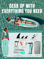 Niphean Inflatable Stand Up Paddle Board with SUP Accessories, Anti-Slip EVA Deck, 10’6’’ Inflatable Paddle Boards for Adults & Youth of All Skill Levels