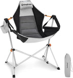 KingCamp Hammock Chair with Footrest, Swinging Portable Folding Camping Chairs for Adults MAX 440lbs Heavy Duty Foldable Oversized Rocker with Cup Holder Pillow for Outdoor Beach Patio Sport Lawn