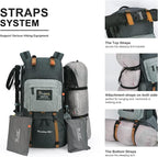 MOUNTAINTOP 40L Hiking Backpack Lightweight Travel Backpack for Men&Women Outdoor Camping Backpacking