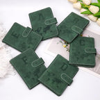 Personalized M Passport Holder Cover Initial Letter Travel Wallet RFID Blocking Passport Cover Credit Card Holder Case Passport Book Holders for Women and Men, Pine Green-M
