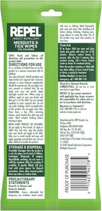 Repel Insect Repellent Mosquito & Tick Wipes 12% Picaridin, Repels Mosquitoes and Ticks for Up to 10 Hours in A Convenient Travel Wipe for Whole-Family Mosquito and Tick Protection,15 Count, 3 Ounces