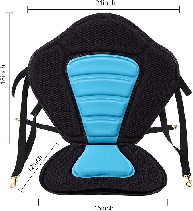 CAMULAND Paddleboard Seat, Kayak Accessories Chair for Paddle Board Fishing Sup Adjustable Cushion with Back Support for Sit On Top Boat Rafting Padded Seats Behind