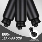 HASLE OUTFITTERS 40oz Stainless Steel Water Bottle, Vacuum Insulated Double Walled Leak Proof Sports Water Bottle with 2 Lids (Straw and Spout Lid) Thermo Mug Keep Cold and Hot(Black,1)